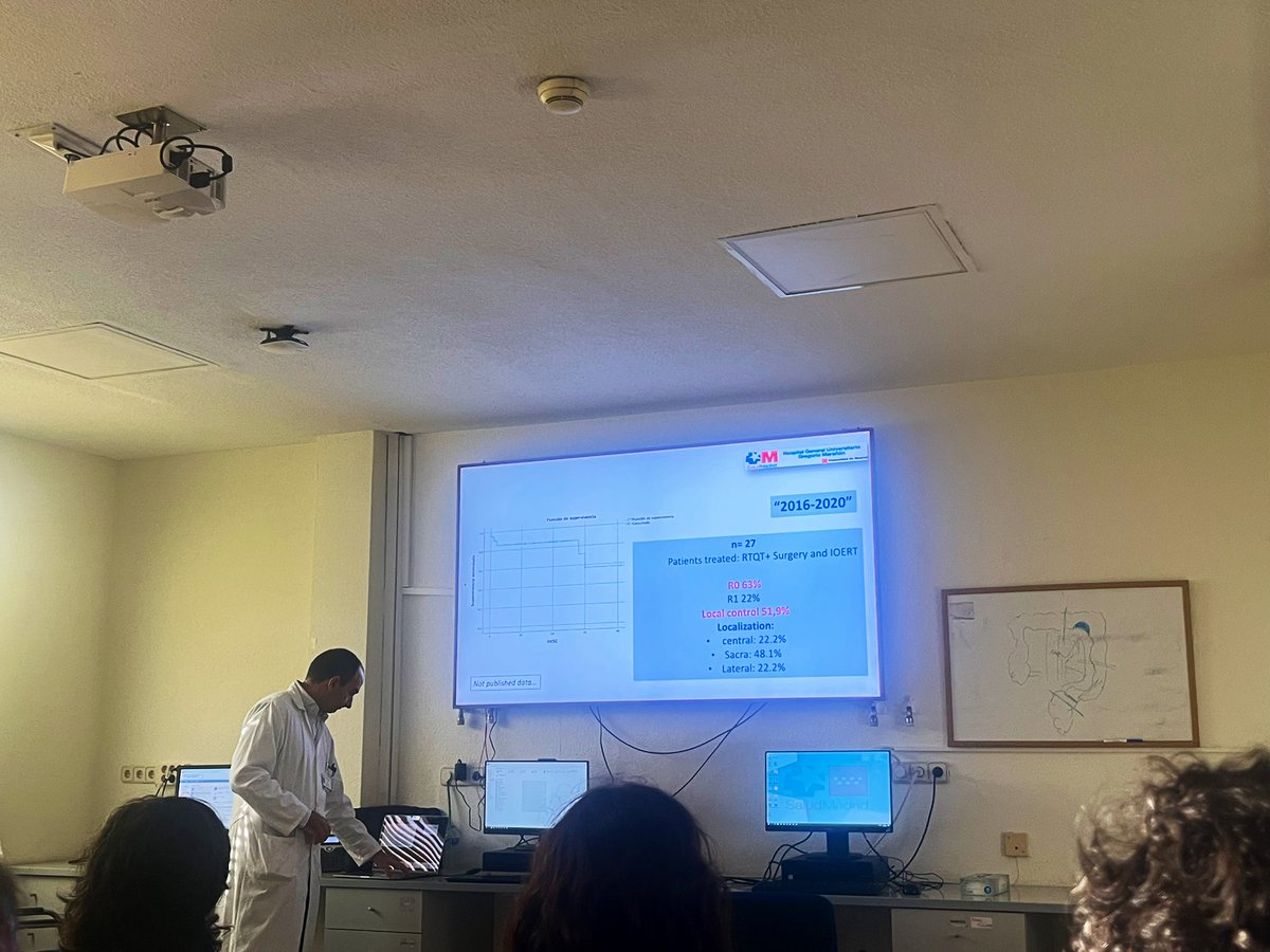 Morning session today at <a href="/CHgugm/">Cirugia_HGUGM</a> - amazing talk abt #pelvicexent for recurrent rectal cancer by <a href="/JmasencioJose/">jose manuel</a> - technical details &amp; outcomes 📈 <a href="/PelvExGroup/">PelvEx</a> <a href="/ColoproctoHGUGM/">Coloproctología HGU Gregorio Marañon</a> <a href="/Pllcg3/">Pablo Lozano Lominchar</a> <a href="/aecirujanos/">aecirujanos</a>