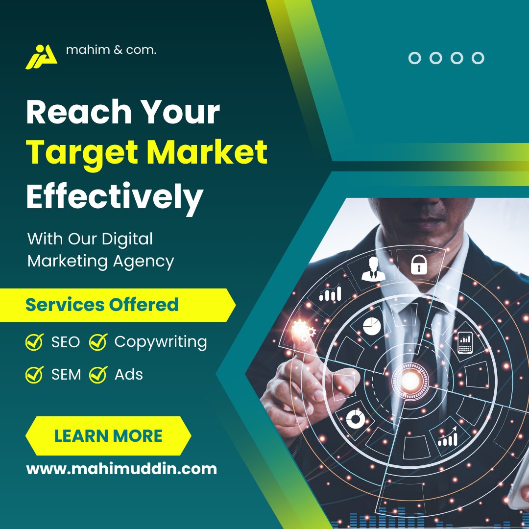 What is effective target marketing?
The target marketing process provides a basis for understanding customers' needs by grouping customers with similar characteristics together and selecting the target market. 
#DigitalMarketing #MetaBusiness #SEO #Bangladesh