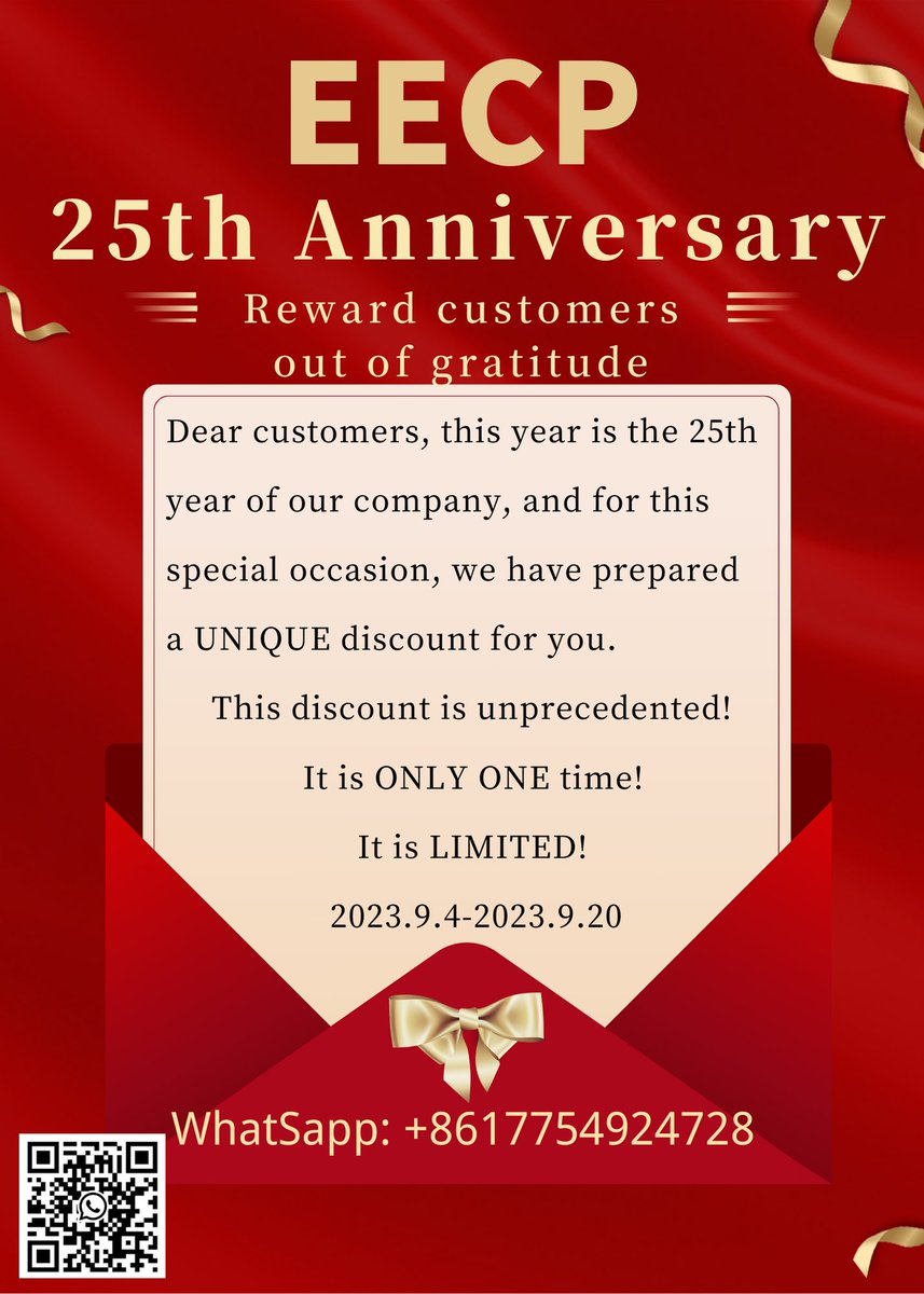 Rachel41977029's tweet photo. Celebrating our 25th anniversary! Thanks for every day we share with you, we are proud to announce a wonderful campaign to repay the support and trust you have placed in us over the years.
WhatsApp: +8617754924728
#eecptherapy #EECP #benefits #health #healthylifestyle #Heart https://t.co/wa8FkLHHJg