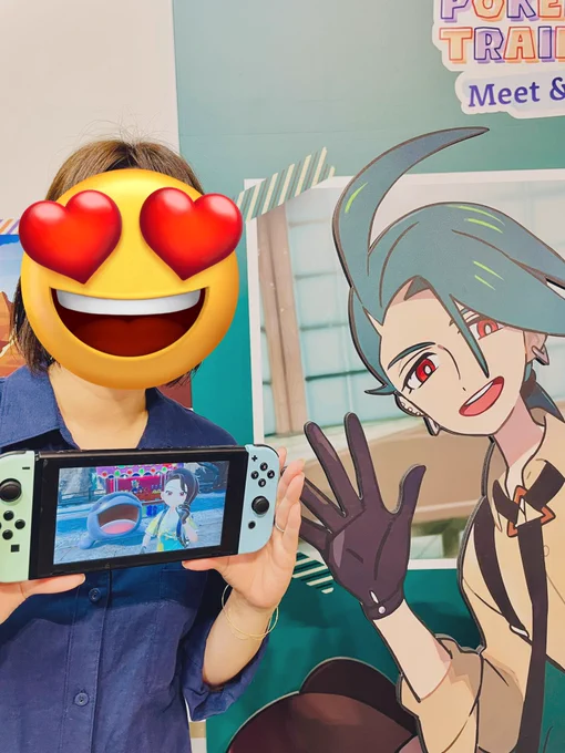 ポケモントレーナーズMeet&amp;Snap行ってきたよーーーーチリちゃんといっぱい撮って他のジムリ達ともバシャバシャ撮って...楽しすぎた〜コルサさんとの2ショット、完璧すぎない???www#ポケモントレーナーズアルバム 