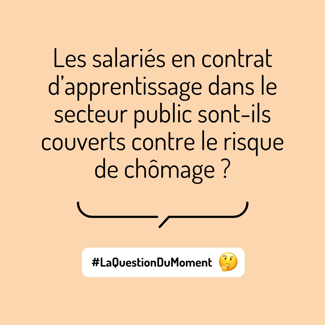 unedic's tweet photo. OUI✅ 

🏛️Un employeur #public doit assurer les personnes en contrat d’#apprentissage contre le risque de #chômage au même titre que les autres agents !

Pour cela, plusieurs options sont possibles ⤵️