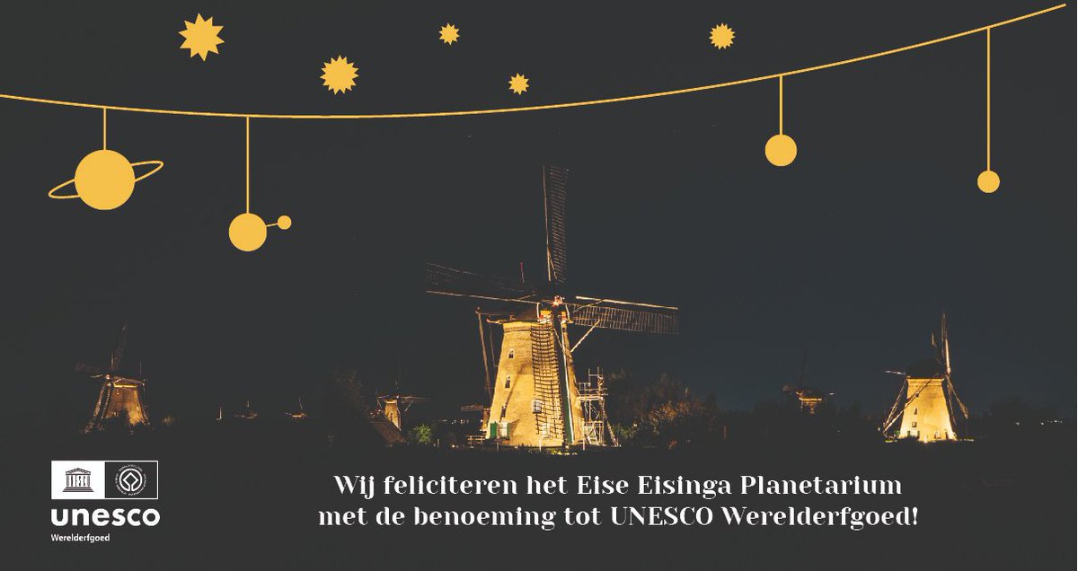 Nederland heeft er een nieuw UNESCO Werelderfgoed bij: het @EiseEisinga Planetarium in #Franeker! 🌟🌍 Van harte gefeliciteerd met deze geweldige erkenning! #UNESCO #Werelderfgoed #EiseEisingaPlanetarium