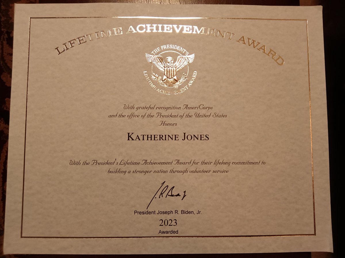 The Presidential Lifetime Achievement Award is one of the highest honors presented to individuals who have overcome significant obstacles and dedicated their lives to advocating for the most vulnerable among us.

 SPECIAL RECOGNITION goes to Cheryl Williams, who recommended me.