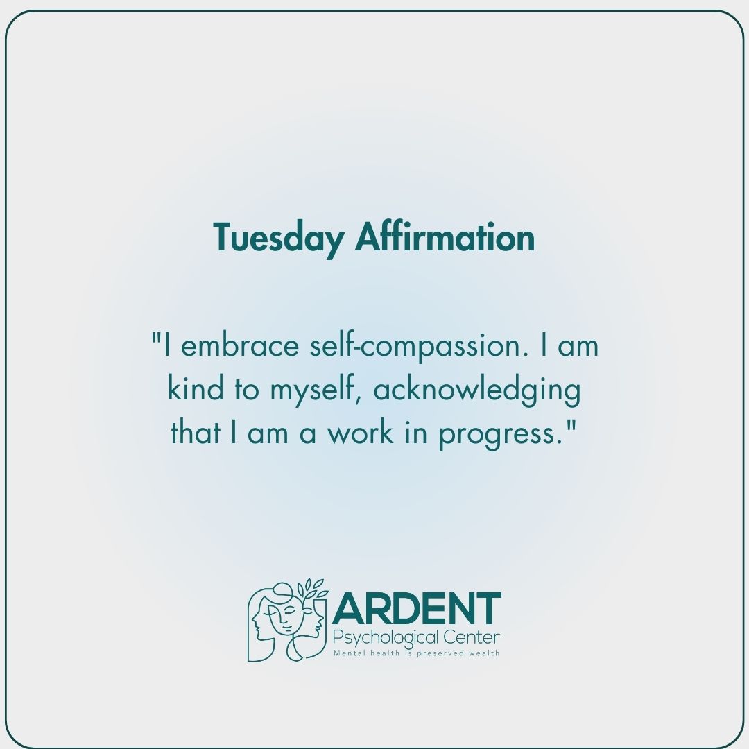 Embrace the power of self-compassion on this Tuesday! 🌟 
Remember, you are your own greatest ally. Be kind to yourself, acknowledge your strengths, and nurture your growth. Self-compassion is the fuel that propels us toward our best selves.  #TuesdayAffirmations #SelfCompassion