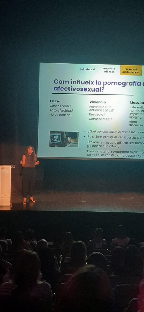 L'educació  afectivo-sexual: s'ensenya. Un puntal més en la prevenció de les #violències sessió molt aclaridora, Mireia Forner
