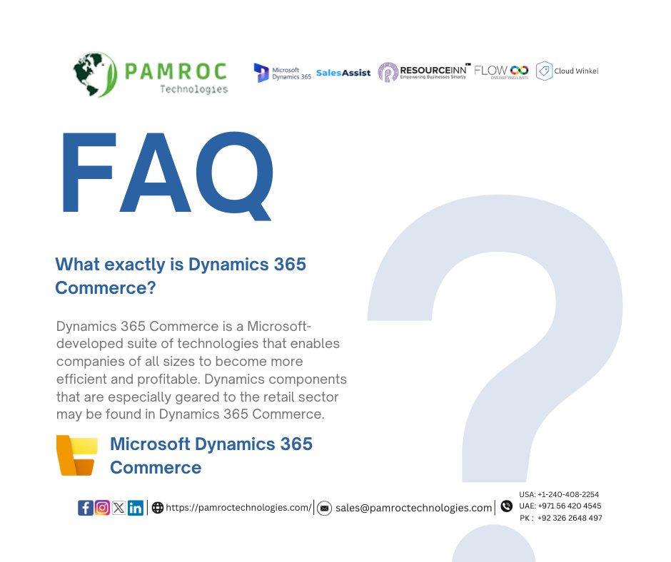 PamrocTech's tweet image. Got questions about Microsoft Dynamics 365 Commerce? Don&apos;t be shy, ask away! 🤔💬 
No question is too big or small!
w. pamroctechnologies.com
e. sales@pamroctechnologies.com

#Pamroc #Technologies #microsoftdynamic365 #commerce #business #powerfulmarketing #ExploreDynamics365