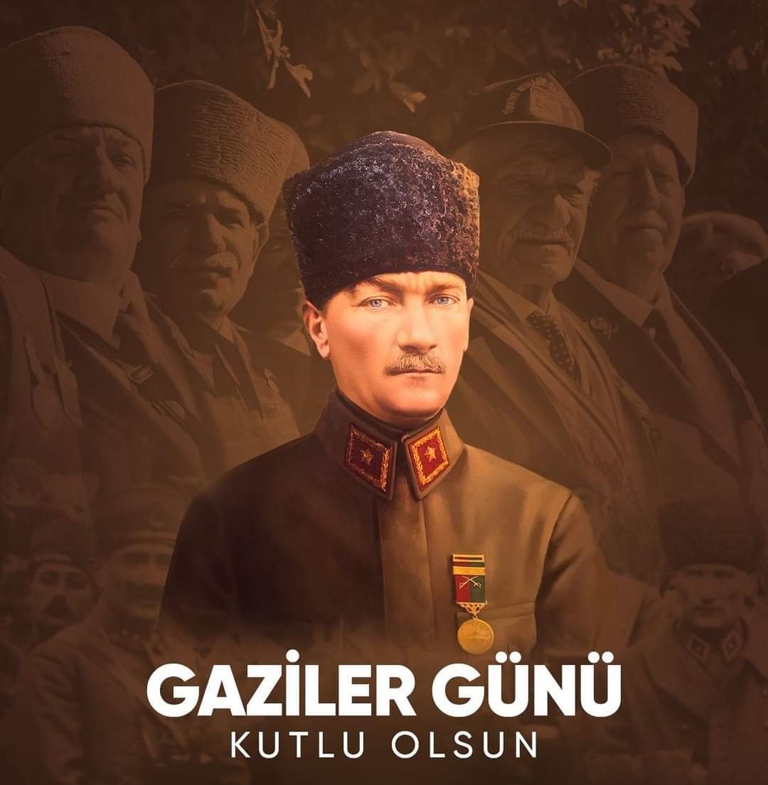 🇹🇷 Ülkemiz ve asil milletimiz için canlarını hiçe sayan Kahraman Gazilerimizin, #Gaziler Günü kutlu olsun. 

Başta #GaziMustafaKemalAtatürk olmak üzere ebediyete intikal etmiş Gazilerimizi rahmetle anıyor, hayattaki Gazilerimize sağlıklı ve mutlu bir yaşam diliyorum.