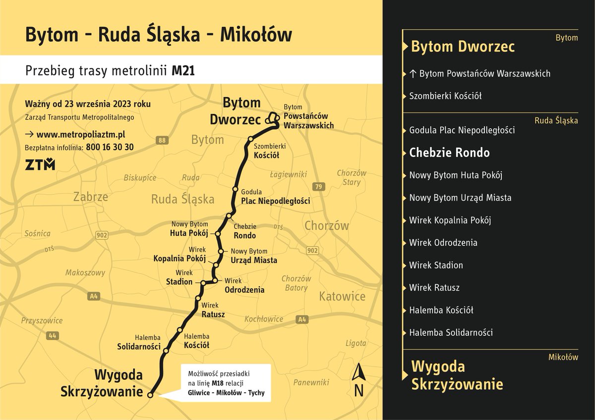 metropoliagzm's tweet photo. 23 września na drogi GZM wyjedzie nowa Metrolinia M21. Połączy Bytom z Rudą Śląską i Mikołowem. To ostatnia z 32-ch Metrolinii, których zadaniem jest zwiększenie dostępności oferty komunikacyjnej.
Więcej: https://t.co/ERAVOI7WSn
#metropoliagzm #gzm #metrolinie https://t.co/7Yr0GHQt2u