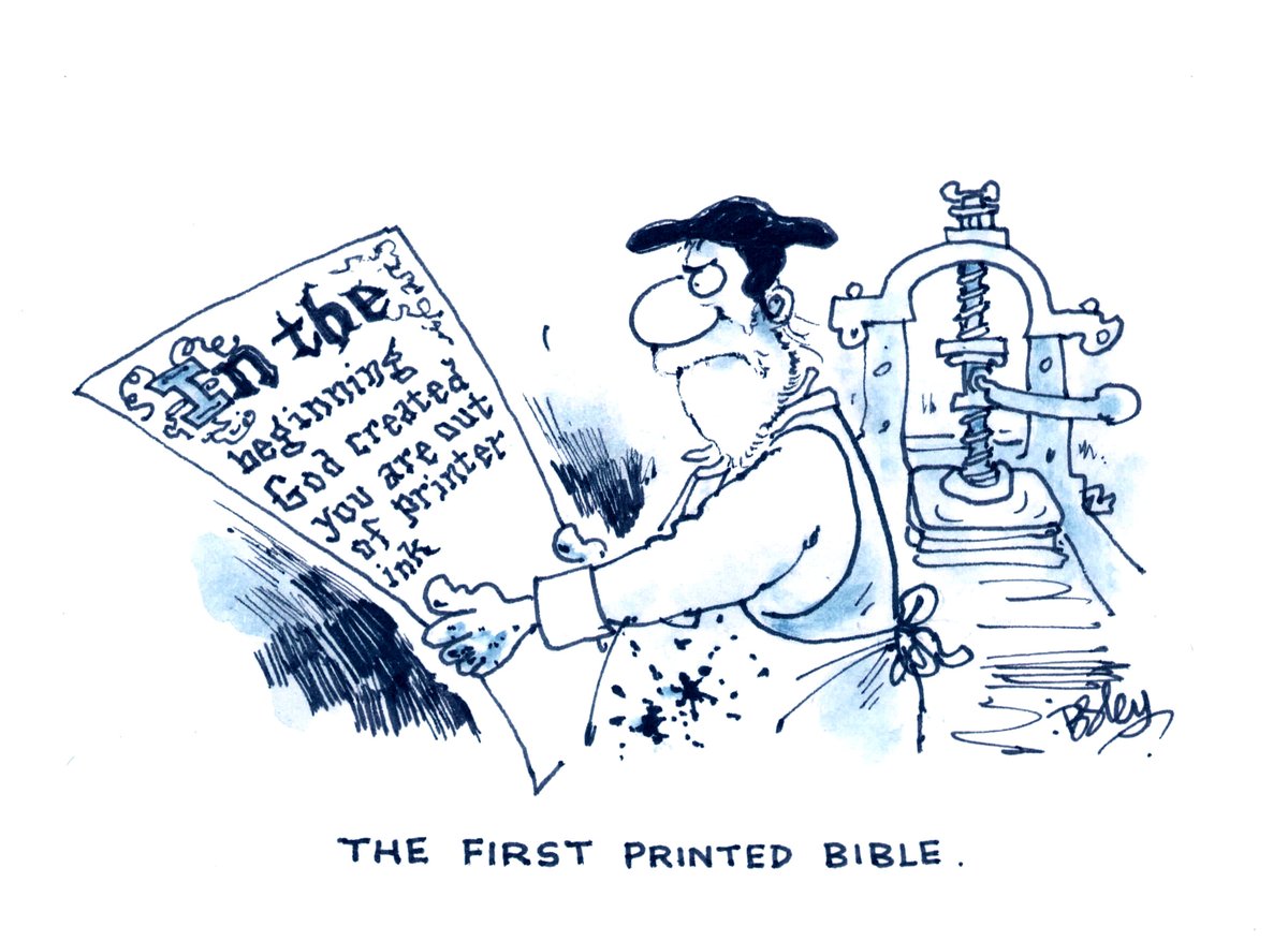 procartoonists's tweet photo. Opening night tonight for Compositor E at @OmnibusTheatre ! PCO are providing the cartoons on display - here's one by @besleycartoons  #theatre #print #typesetter #FirstFolio #Shakespeare https://t.co/Ry2pWC4V25