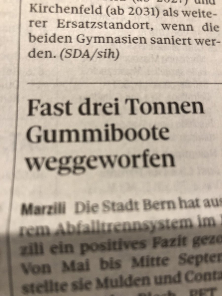 Das Gummiboot als Wegwerfprodukt. Wir sind schon ein verdammt reiches land….