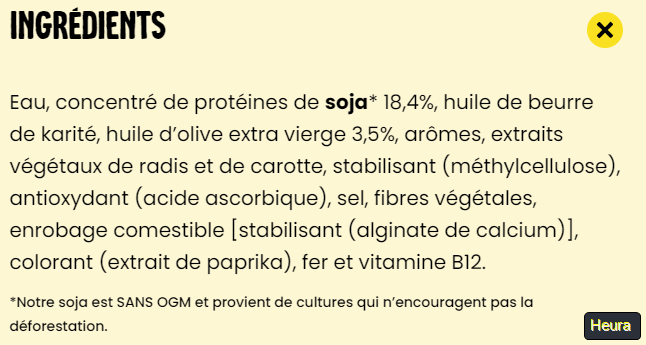 PeterVeg1's tweet photo. @AdrienBalet Comparaison des compositions de différentes Merguez végétales disponibles.
#Happyvore
#Heura
#Wheaty
#Accro -> #fetedelhuma2023 https://t.co/dbRS5j2Ow8