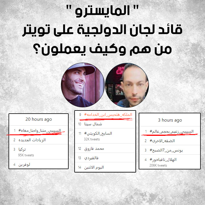 📌ثريد ممكن يتسبب ليا ببعض من المشاكل وكتير من الصيـ  اح
" الدولجية "

الاسم اللي بتسمعه دايما على تويتر 
لو في ازمـ  ة كبيرة هتلاقي بالتزامن معاها هاشتاج تطبيل للسيسي
مين باسم؟وايه هما الدولجية؟
ملحوظة:الثريد ده تحديث لتحقيق نشرته منصة صحيح مصر
ولكن بتفاصيل مختلفة زيادة
تابع
👇