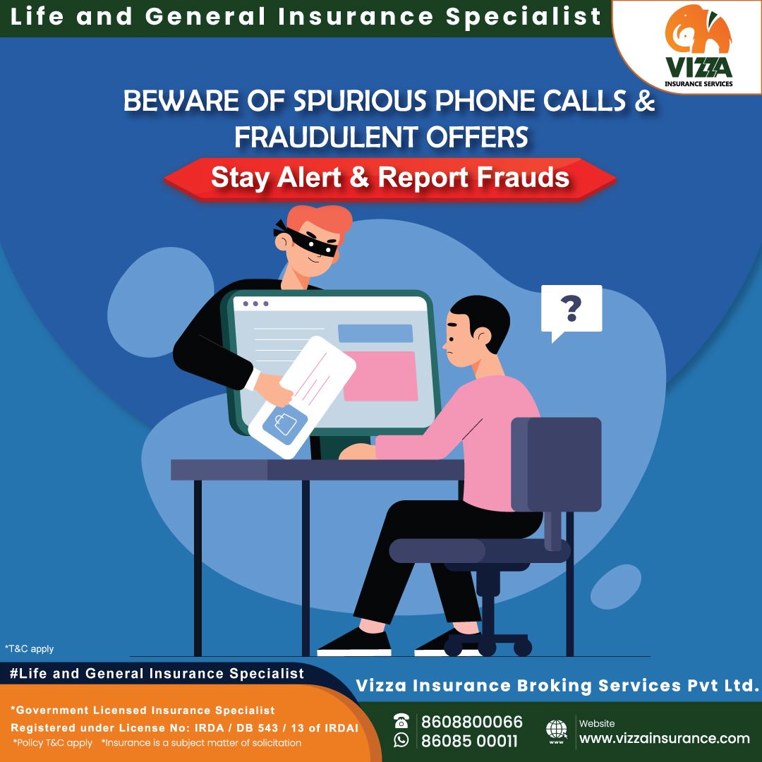 VizzaInsurance's tweet photo. Vizza Insurance Broking Services
Beware of Spurious Calls & Fraudulent Offers...
Stay Alert...
https://t.co/F32ZZv5zr5
#vizza #stayalertindia #stayalert #vizzainsurance #vizzainsurancebrokingservices #vizzainsurancebroking #alert #stayalert #spamcalls #fraud #spuriouscalls https://t.co/bF9jvSLvxz
