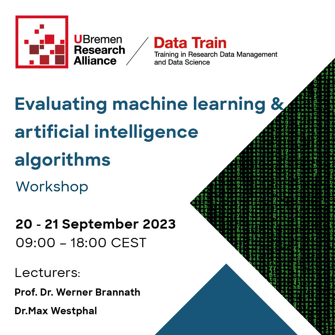 U Bremen Research Alliance (@ubra_hb) on Twitter photo Tomorrow #DataTrain workshop with Prof.W.Brannath & Dr.M.Westphal @UniBremen, <a href="/FraunhoferMEVIS/">Fraunhofer MEVIS</a> about #ArtificialIntelligence & #MachineLearning methods. AI/ML has been successfully applied in many areas with some very prominent examples like #AlphaGo algorithm. See you tomorrow! Tomorrow #DataTrain workshop with Prof.W.Brannath & Dr.M.Westphal @UniBremen, <a href="/FraunhoferMEVIS/">Fraunhofer MEVIS</a> about #ArtificialIntelligence & #MachineLearning methods. AI/ML has been successfully applied in many areas with some very prominent examples like #AlphaGo algorithm. See you tomorrow!