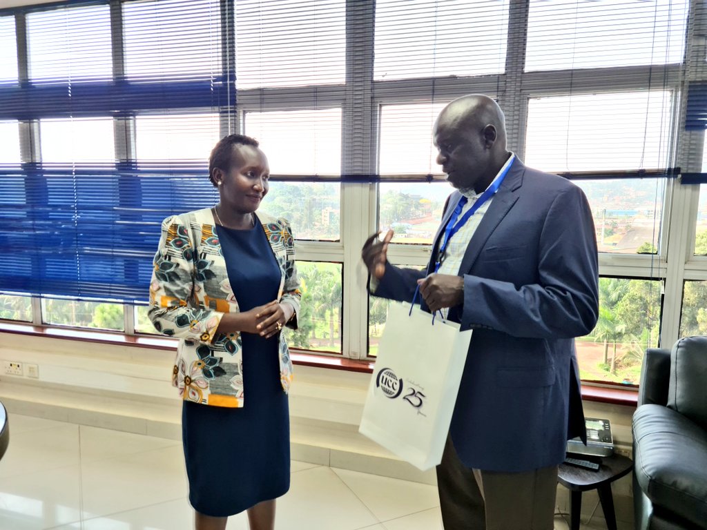 UCC_Official's tweet photo. The Commission is honored to host the @EacoInfo #WG5 on Broadcasting Development, #Spectrum Management &amp; Media Services Regulations. 

On the sidelines of the meetings, the incoming WG Chairperson, Mr Dut De Dut from @NcaSsd met with @UCC_ED for a chat. https://t.co/CE7srMXUdC