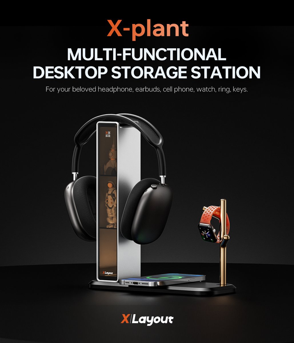 XlayoutSupport's tweet photo. 🎵X-plant Headphone Stand &amp;Display Box &amp;Desk Organizer &amp;Wireless Charger🎵by Xlayout

💗4-in-1 desk organizer💎

#Xlayout #Xplant #homedecor #diy #desksetup #headphones #wirelessheadphones #tech #applewatch #gadgets #chargeriphone #mobileaccessories https://t.co/RLa4UnA0rQ