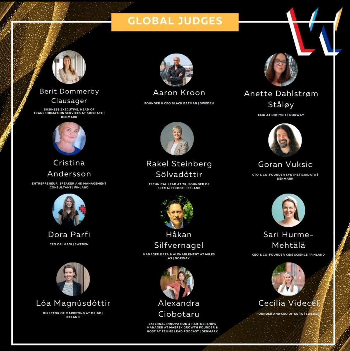 Global judges for Nordic Women in Tech Awards #nwita2023. It's an honor to join the group of distinguished professionals.