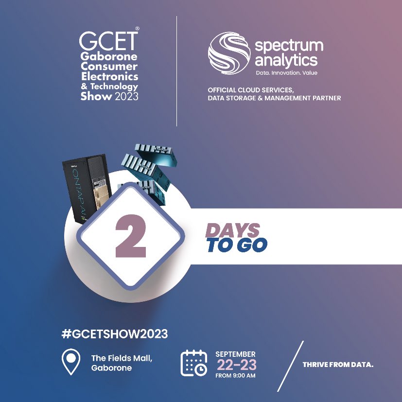 SpecAnalyticsBW's tweet photo. Only 2 more days to go ! Let the excitement begin. 🚀
#SPECGCECT23 #GCETShow #SpectrumAnalytics https://t.co/1GNcXSDb2m