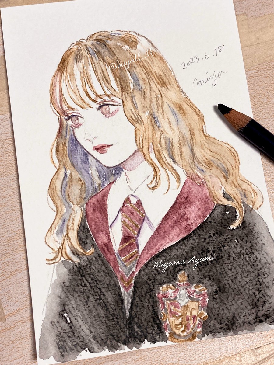 「ハーマイオニー#HappyBirthdayHermione #ハリポタ#fana」|miya(ミヤマアユミ)のイラスト