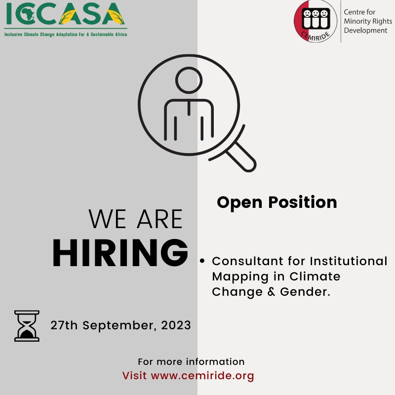 CEMIRIDE_KE's tweet photo. Join the team!!!

CEMIRIDE in partnership with @IccasaA are seeking a consultant to map institutions that have climate change policies relevant to women with disabilities.
Read more on https://t.co/we4tNDwIVR

#cemiride
#climatechange2023 https://t.co/OgEwOzsszz