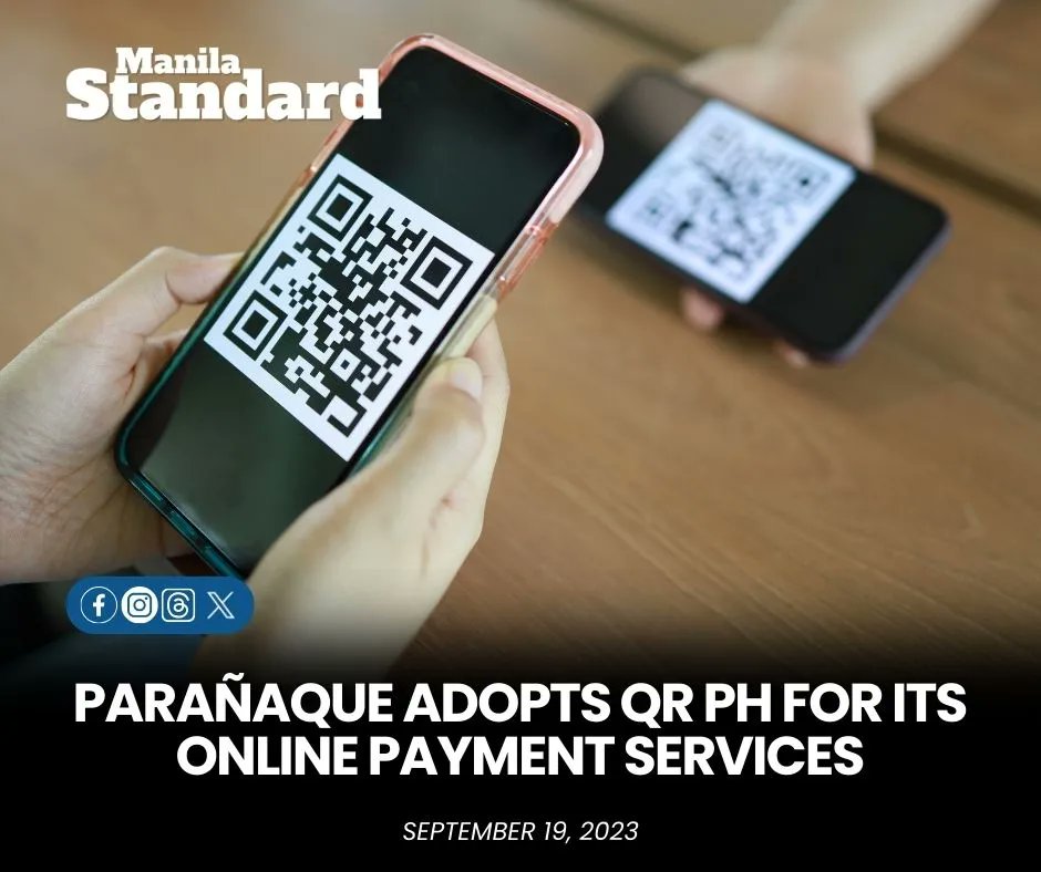 mnlstandardph's tweet image. To promote a fully cashless payment system in its local government transactions, the city government of #Parañaque has adopted the national quick response #QR code standard, also known as #QRPh, to accelerate its digitalization. 

READ MORE:
manilastandard.net/lgu/ncr/314371…