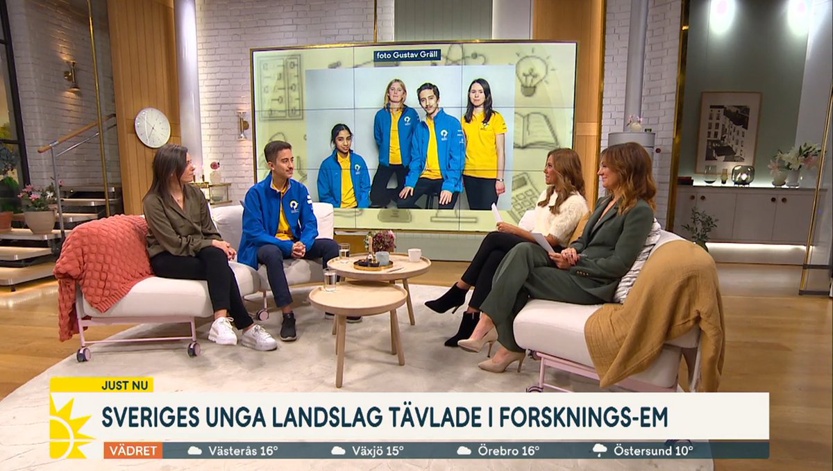 Vi har gästat Nyhetsmorgon! Se Sachi Premaratne som vann pris på EM i helgen och Arian Chimenson från Sveriges Unga Forskningslandslag berätta om sina forskningsprojekt. #forskningslandslaget #eucys2023 tv4.se/klipp/va/20712…
