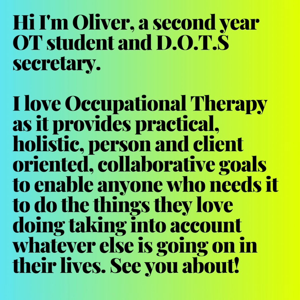Say hello to the new D.O.T.S secretary - Oliver. 

<a href="/derbyunistudent/">Derby Uni Students</a> <a href="/DerbyOT/">Derby OT</a> <a href="/DerbyUni/">University of Derby</a> #occupationaltherapy #ot #society #freshers