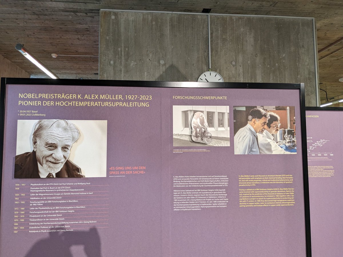 Bereit für die Ausstellung in Erinnerung an Nobelpreisträger K. Alex Müller im Lichthof Irchel UZH. Vernissage heute um 16 Uhr! @UZH_en @UZH_Science @UZHPhysics @ScienceLabUZH