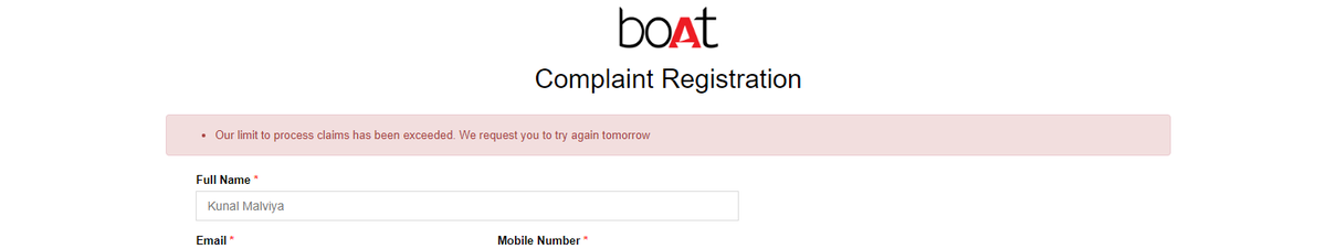 MalviyaKunal's tweet photo. @RockWithboAt  I've been trying to reach to your complaints department for many days now . Each time it shows me the same message . There's an issue with #immortal121 earbuds which is persistent in all the pieces i have purchased from you . It still falls under warranty . 
#boat https://t.co/KHdOlAWl6W