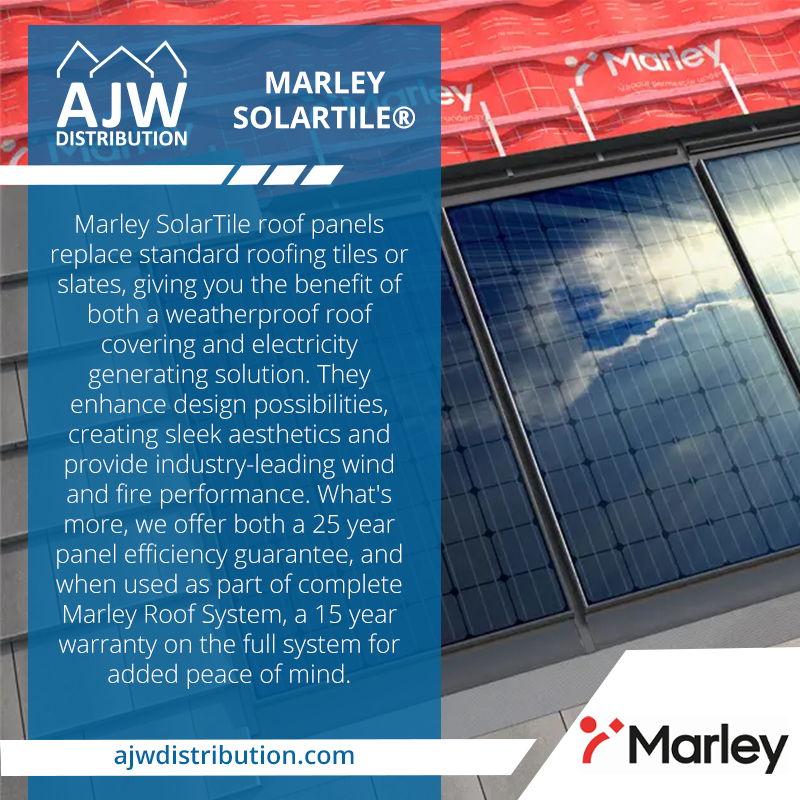AJWDistribution's tweet image. Have you heard? 👀

We are now stocking Marley SolarTile across our depots 🙌

Visit your local AJW depot today to find out more or visit 👉 bit.ly/3LvcD3Q 

#AJWDistribution #rooftop #roofing #roofingexperts #roofingsupplies #solartile #marley