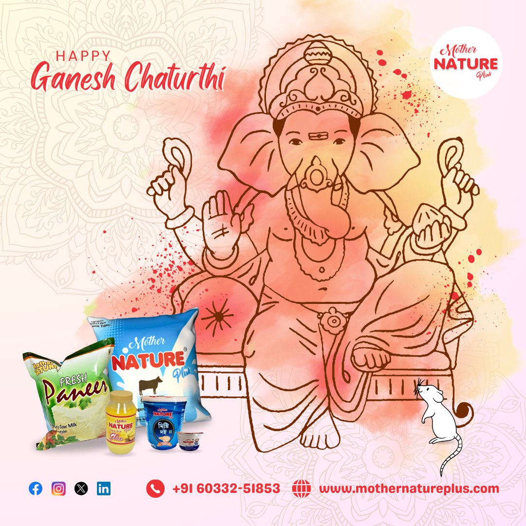 On this special festival , may your life be filled with positivity and success. Wishing you a joyful and auspicious Ganesh Chaturthi. 
May Lord Ganesha's presence bring joy to your home.
#ganeshfestival  #ganeshotsav2023 #ganeshchaturthi2023 
#preservativefree #puremilk