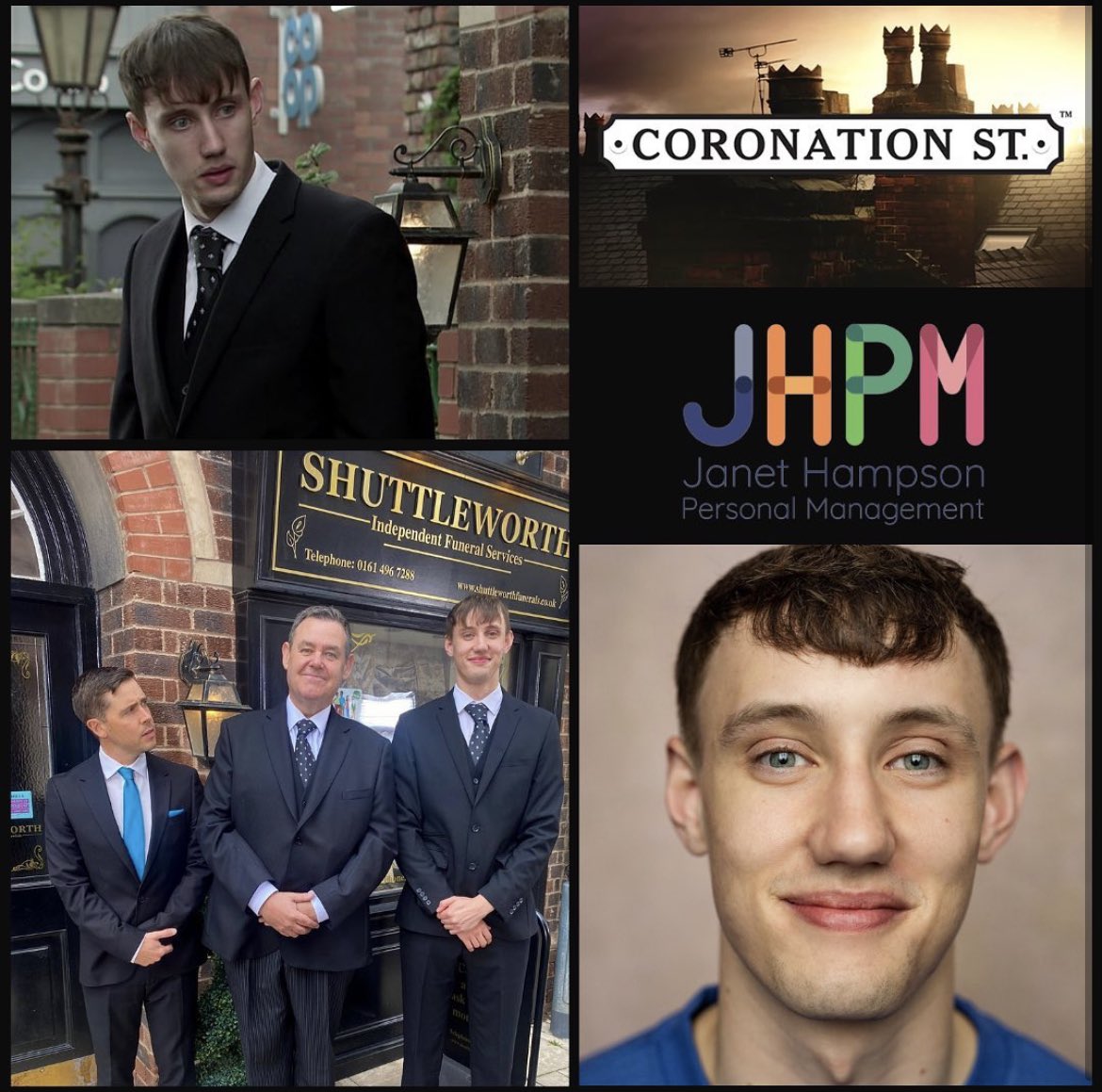 Callum_burbidge's tweet photo. Catch me on @itvcorrie tonight at 8pm!! Truly had the best time filming, all thanks to the very best, @janethampson. It was an absolute pleasure working alongside @TonyMaudsley1 😁 https://t.co/0YlgKRm7ub