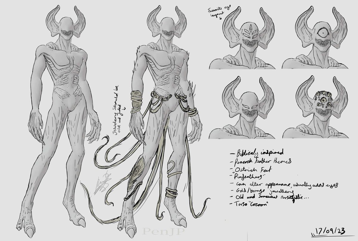 PJP_Art's tweet photo. Actually started making this design more coherent. Love this silly guy. Been doodling them for years.
I'll maybe start actually posting stuff on the model when it's more done 😅

#gamedev #conceptart #characterart https://t.co/QJGZ4Tal94