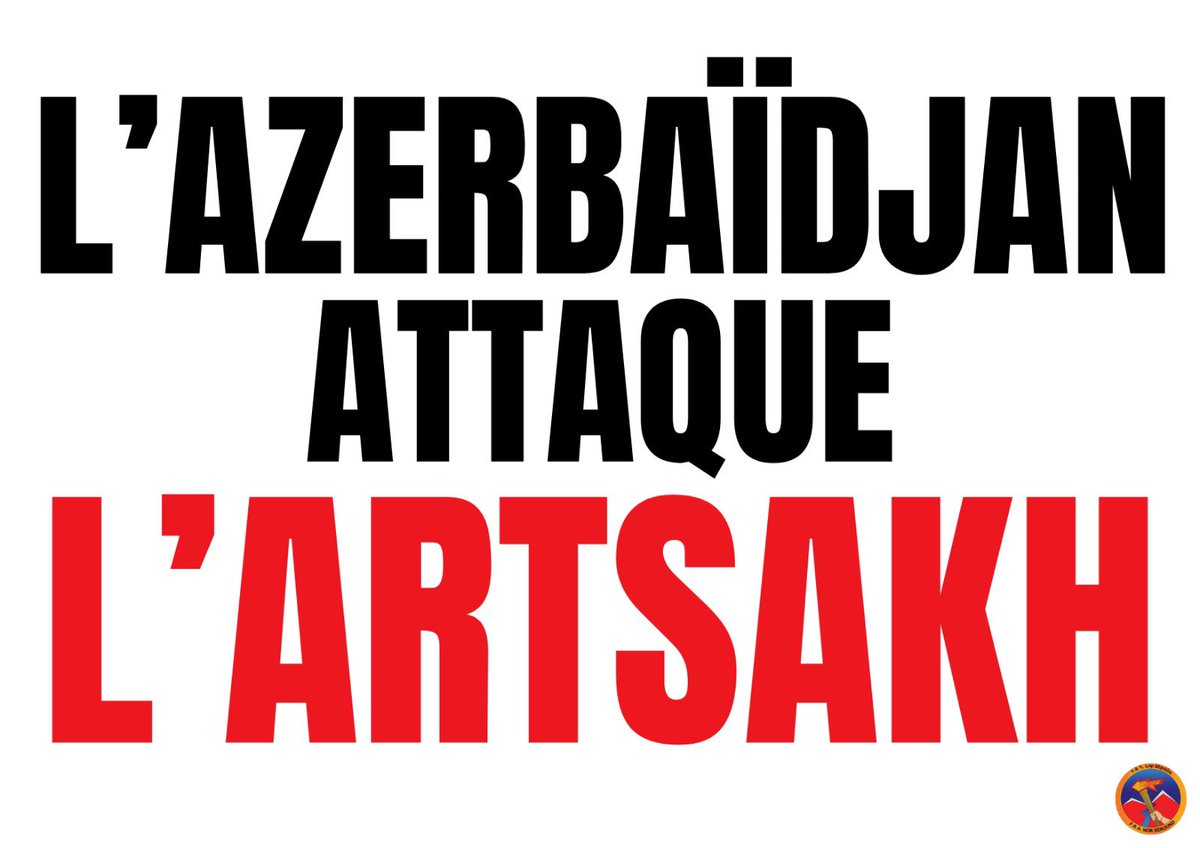 ALERTE ATTAQUE 🚨 

La capitale de l'Artsakh, Stepanakert, est actuellement bombardée par l'armée azerbaïdjanaise.

L’Azerbaïdjan déclare le début d'une opération militaire dans l'Artsakh.

#StopAliyev