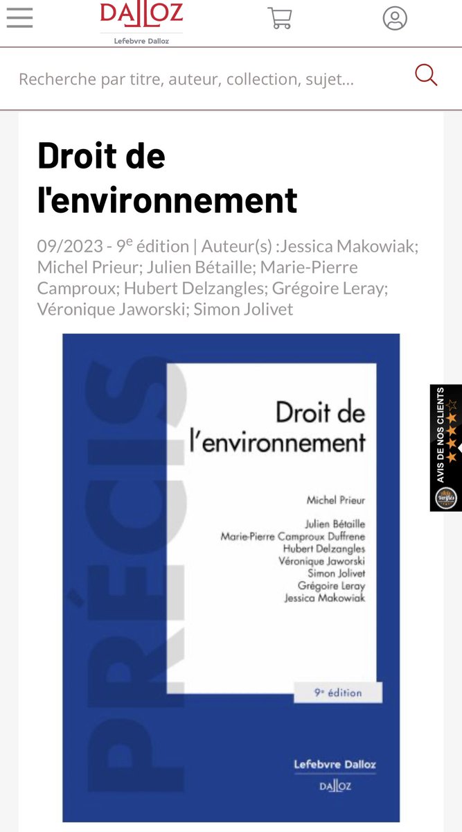 La 9eme édition du Précis Dalloz de droit de l’environnement sera en librairie le 28 septembre  👉 boutique-dalloz.fr/droit-de-l-env…