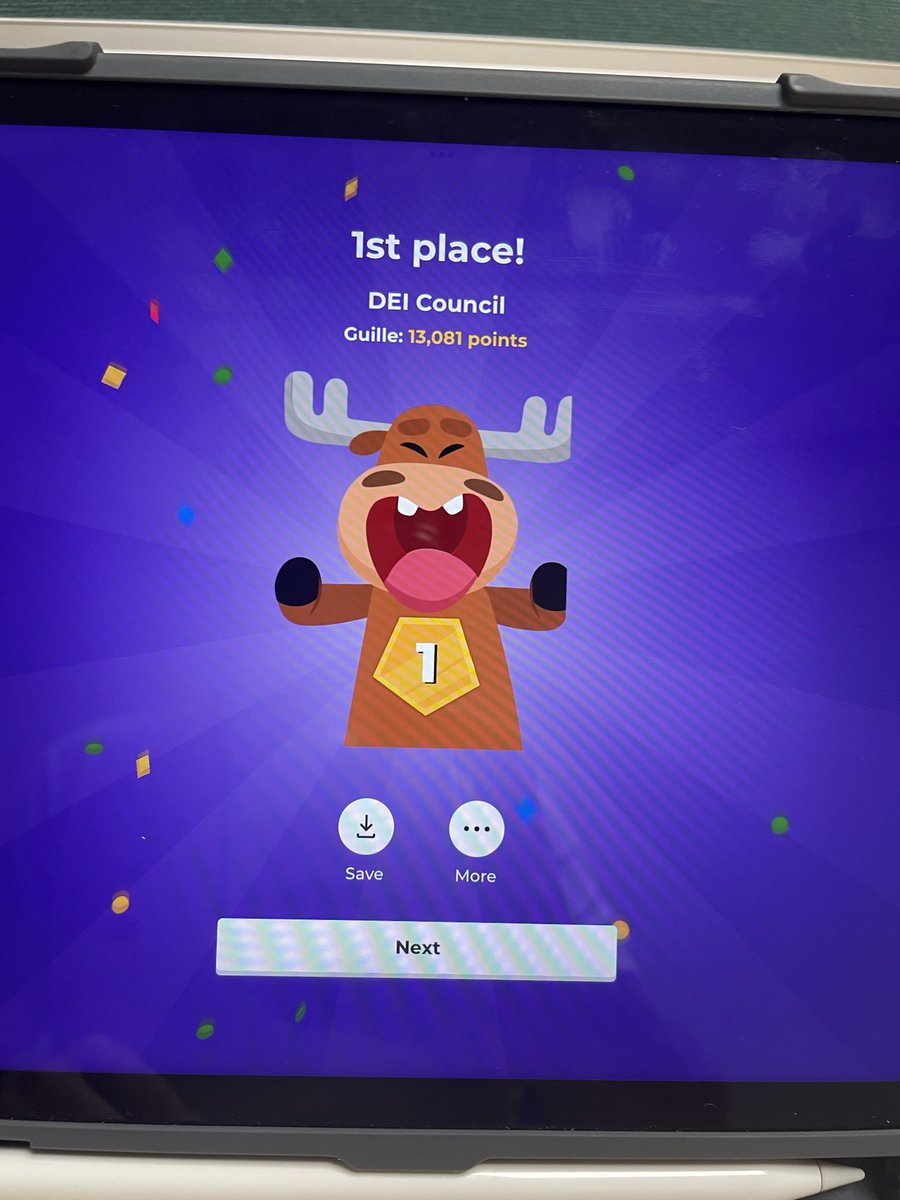 We had our first #DEIB council meeting yesterday, we inaugurated the year with a <a href="/Kahoot/">Kahoot!</a> 🙌 so amazing to use tech and games to engage a community, even if it is an adult audience.