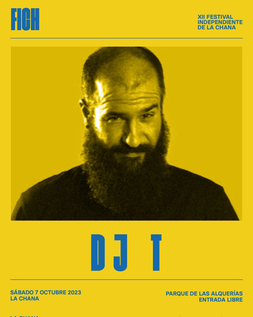 ¡Qué buen fin de fiestas vamos a tener en el escenario del FICH en esta duodécima edición con DJ T!💛💙

🗓️ sábado 7 de octubre

📍 Parque de las Alquerías (La Chana) Granada

⌚ de 11:00 a 00:00 

🎫 ENTRADA GRATUITA

#DJT #TOME #TabernaJJ #FICH #LaChana #LaChanaEsCultura