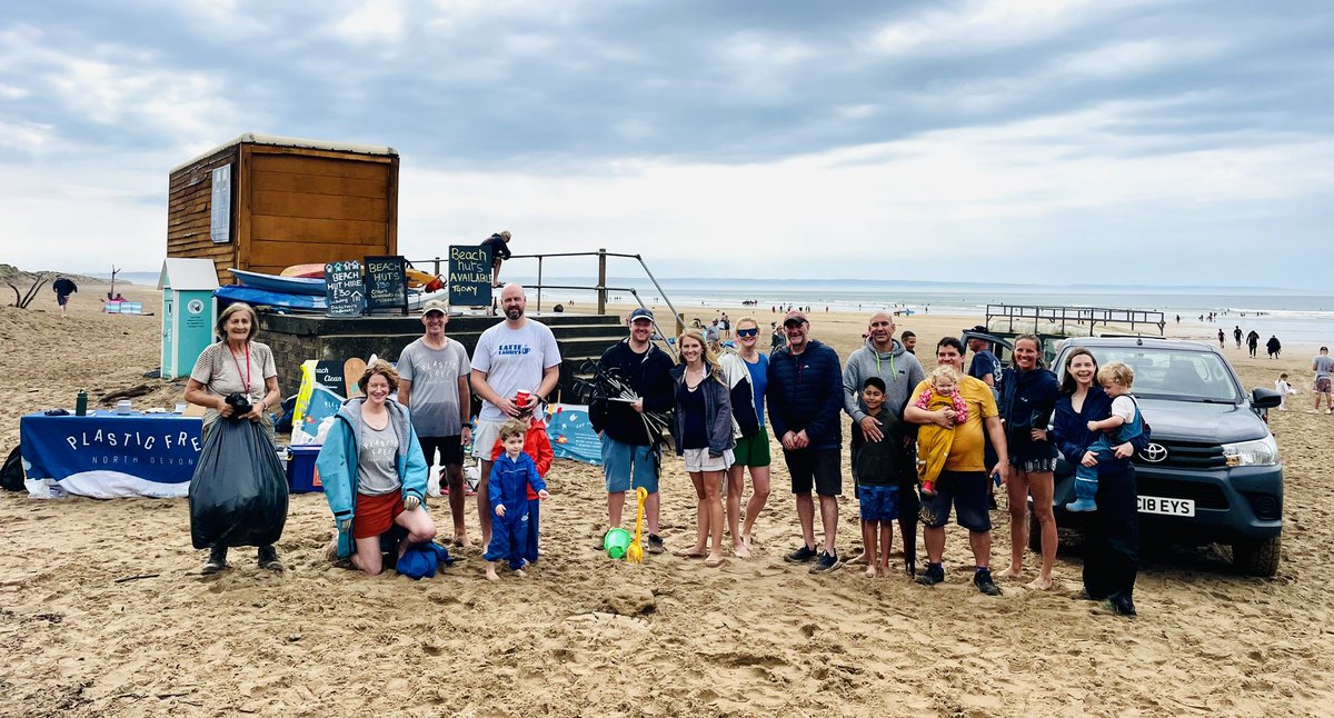 Kudos to the econetiQ team for tackling The Big Saunton Beach clean with @PlasticFreeND on Sep 10! 🌧️ Rain or shine, our crew, their families, and enthusiastic volunteers (50 strong!) collected 170kg of waste. 🚮 We can combat ocean pollution!#2minutebeachclean #DreamTeam 🌟