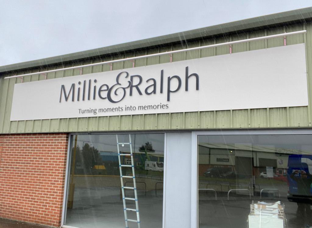 grssignscouk's tweet image. Rebrand and relocation for Millie &amp;amp; Ralph and we were happy to be part of it #signage #rebranding