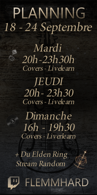 Le planning est la, encore une fois à peine à la bourre ! 😅