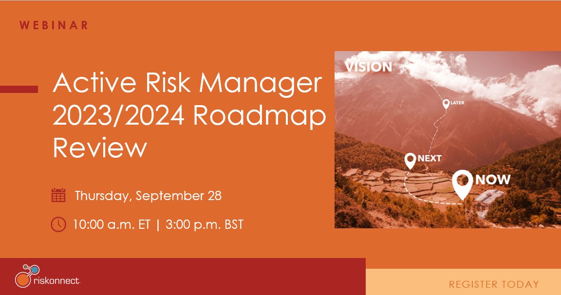 Riskonnect's tweet photo. Curious about what's in store for Active Risk Manager in 2023 and beyond? Don't miss our webinar with Ian Shaw, Director of Product Management, where we'll unveil the 2023/2024 Roadmap.
Register now: https://t.co/FatNtD9Fbz
#ActiveRiskManager #RiskManagement https://t.co/OS7gROkIdx