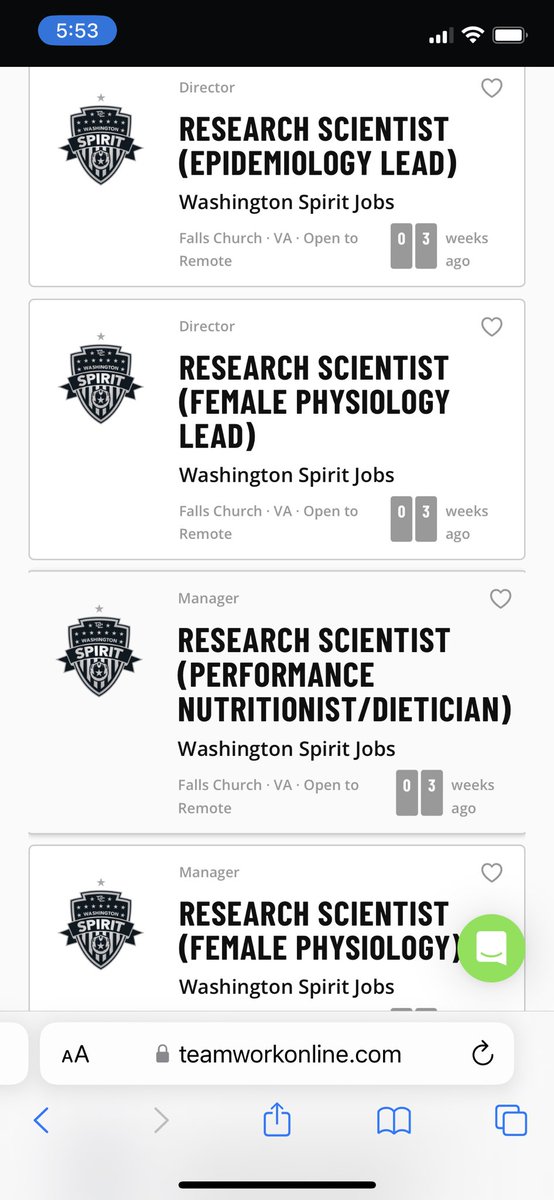 FEMALE ATHLETE HEALTH + PERFORMANCE FOCUSED RESEARCH AND INNOVATION - is that your passion!? Last few days to apply for exciting opportunities we have available right now, Let’s better support and empower our female athletes - APPLY NOW teamworkonline.com/jobs-in-sports…