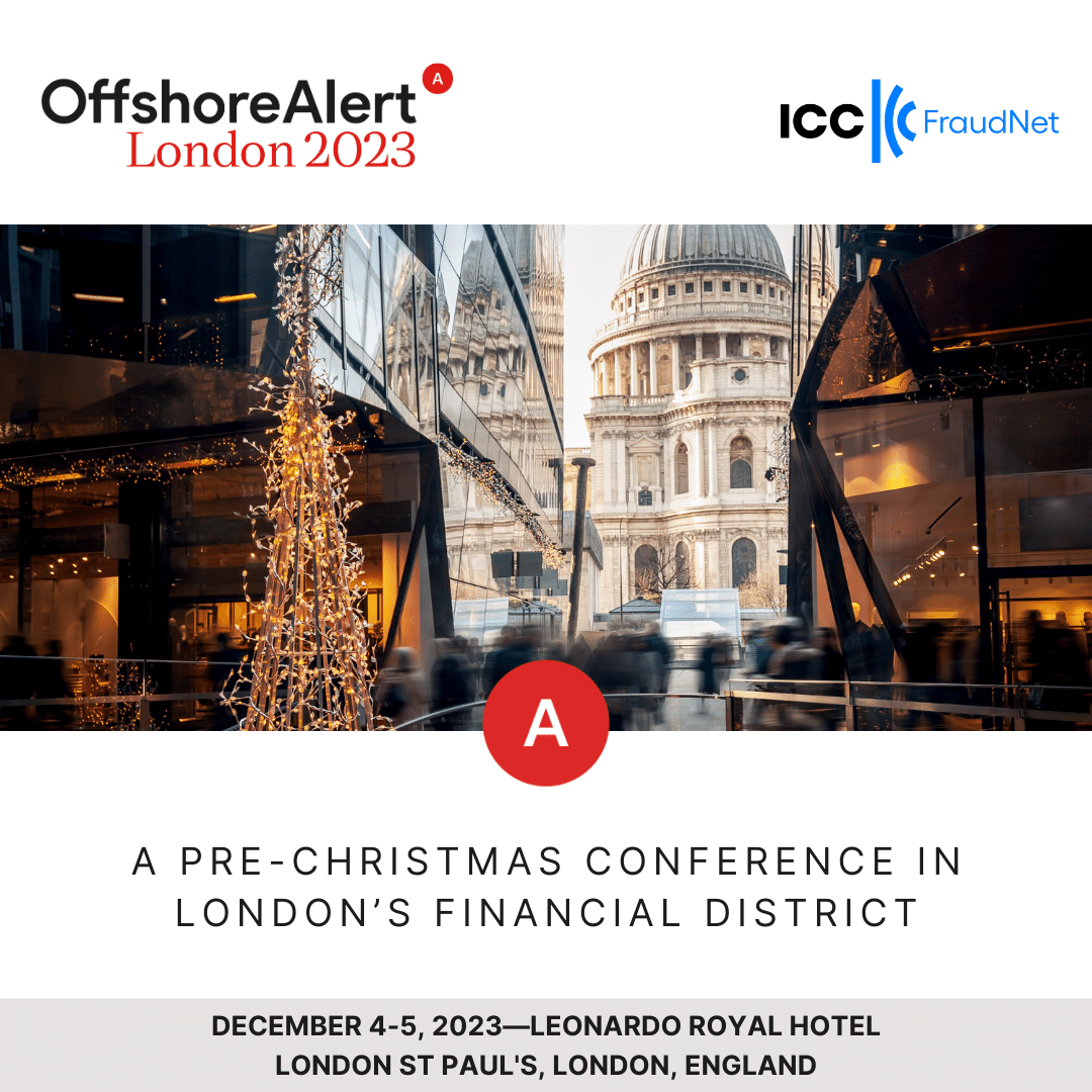 ICCFraudNet's tweet photo. #ICCFraudNet is pleased to be a supporting partner of @OffshoreAlert's London Conference, taking place on the 4-5 December 2023, at the Leonardo Royal Hotel London St Paul's.

All members are eligible for 10% off by using code: 10-FRAUDNET

Learn more: https://t.co/a2Mt8GinFi https://t.co/jp8EaD1NvE