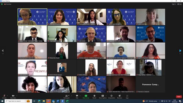 JohnPaulGrech1's tweet photo. UfM SCA - WG meeting on Youth Engagement in Social Inclusion and Participation: ‘No policies or initiatives for youth can acquire validity or relevance without the active participation and input of youth’. https://t.co/CdWH654whH