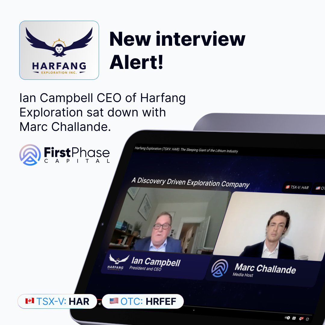 🌟 Explore Harfang Exploration! 🚀

🔍 CEO Ian Campbell discusses the quest for ore deposits in Québec &amp; Ontario.
💼 Led by industry pros.
🌿 Committed to eco-responsibility.
💰 Strong financial position: $6.2M as of Sept. 1, 2023.
📺 Watch the interview:
youtube.com/watch?v=RxrcfX…