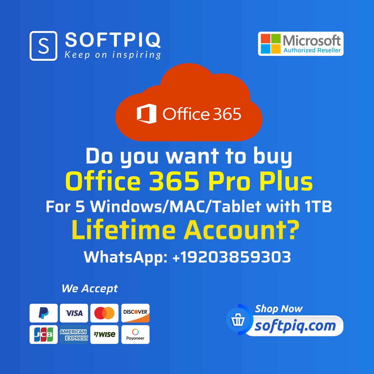 softpiq's tweet photo. 🔥Weekly BIG SALE🔥
👌Get #Microsoft #Office365 Pro Accounts + Password for 5 PC/MAC/Tablet for only 25.99 with 1TB #OneDrive &amp; 3 Months Warranty. Don't miss out on this amazing deal!
👉Order Now: https://t.co/ubPuQ1T6nD

#Windows11 #windows365 https://t.co/jkv6VOHHPk