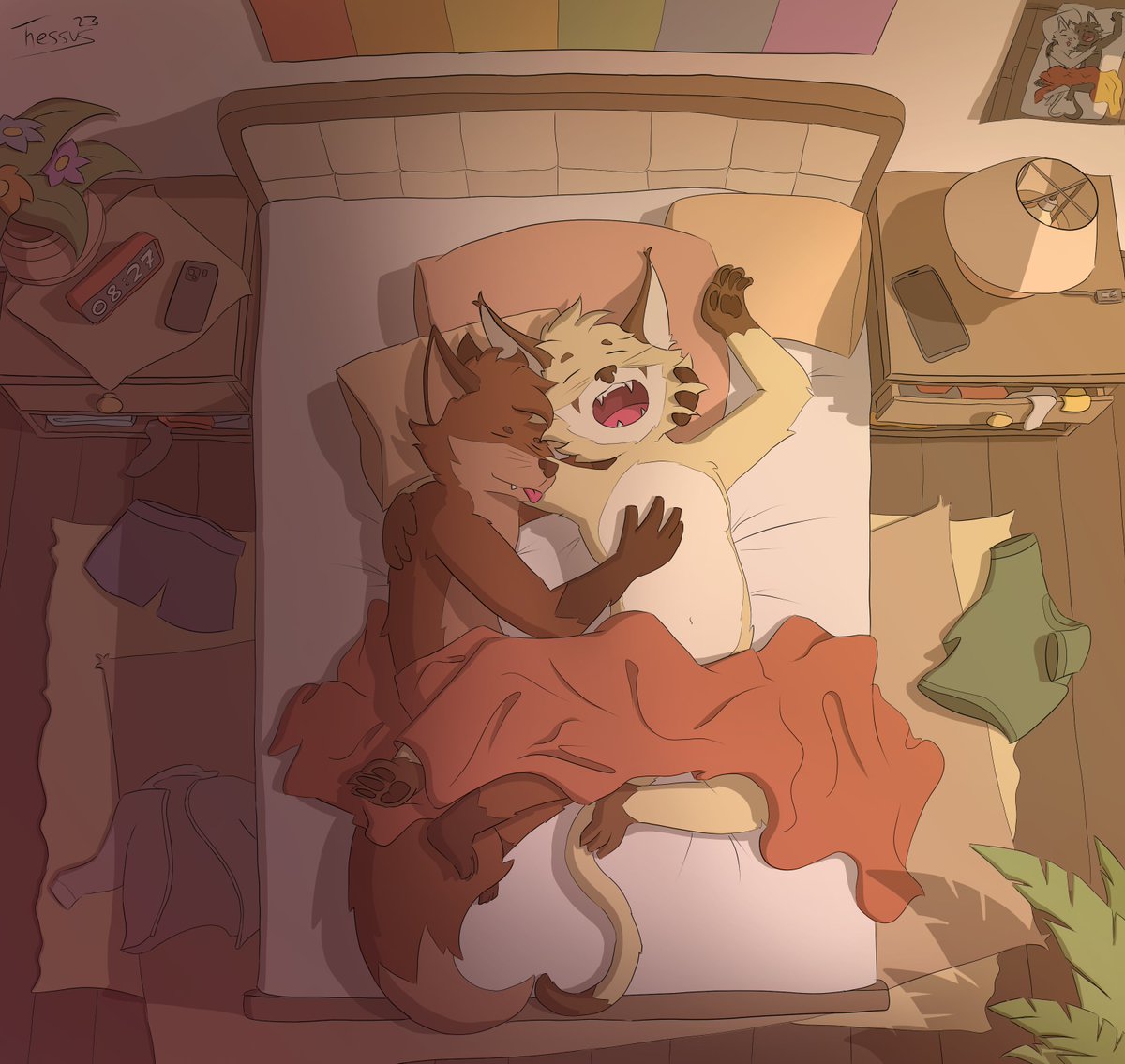 #art #furry #furryart
Two sleeping furballs 💤
Award for the top donator to the recent gofundme!