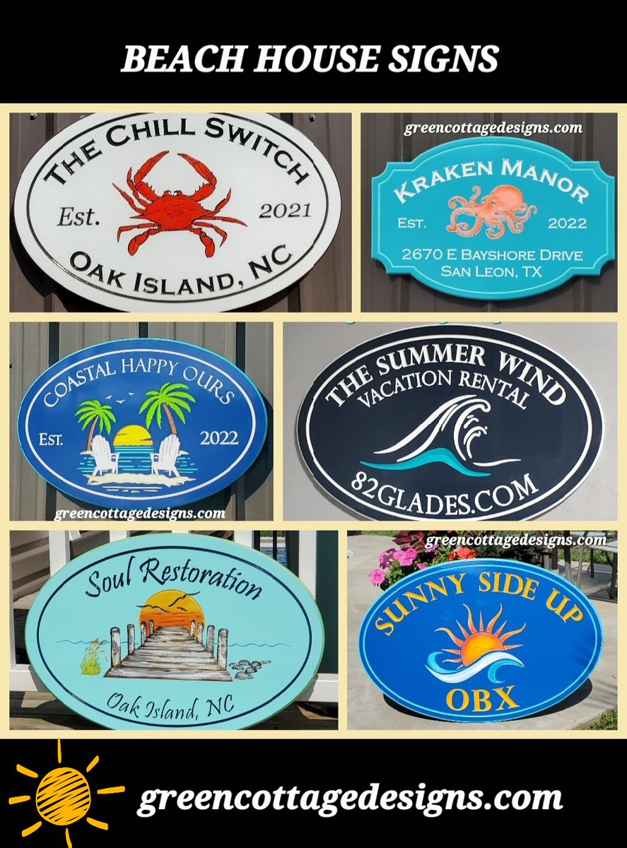 cottage_green's tweet photo. What's Kraken! Beach House Signs Custom Outdoor Vacation Home Name Plaque Designer Address Signs by https://t.co/mxWEx0l0jL #OakIsland #SanLeonTX #GulfShores #SunnysideUp #rentalhousesigns https://t.co/36vxxrtfnv