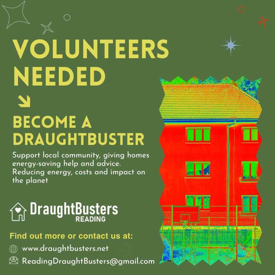 DBustersReading's tweet photo. ARE YOU A DRAUGHTBUSTER?
We're looking for volunteers to become #DraughtBusters in and around Reading.
You'd be supported in training and learning how to diagnose and tackle draughts found around the home.
#draughtproofing #energysaving #ReadingUK #Volunteer #Rdguk https://t.co/0gBUdhLfyK