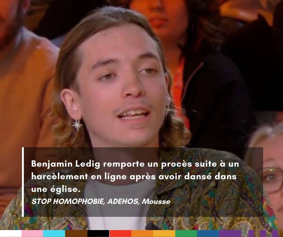 🌈 Aux côtés de l'influenceur Benjamin Ledig, nous avons remporté un procès crucial. Suite à un harcèlement en ligne dû à une danse dans une église, STOP HOMOPHOBIE, Adheos et AssoMousse ont défendu son geste et les droits LGBT+. 🏳️‍🌈 #droitslgbt #tousunis